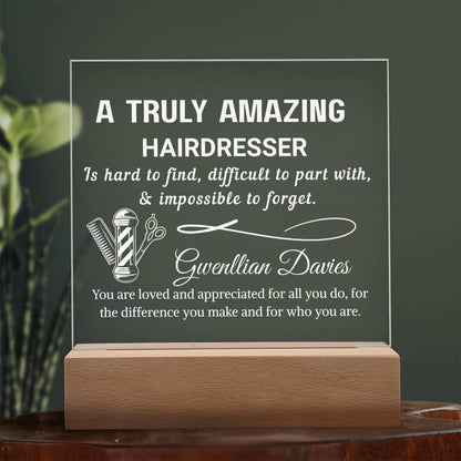 Hairdresser Gift Personalized LED Acrylic Plaque – Birthday Gift – view 10