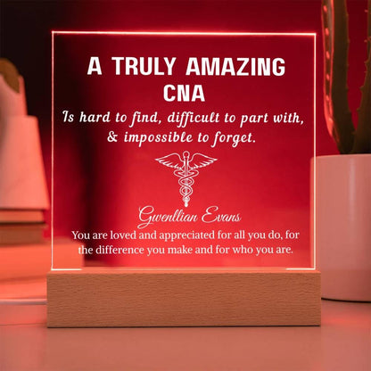 CNA Gift Personalized LED Acrylic Plaque – Gifts for CNA Nurse – view 5