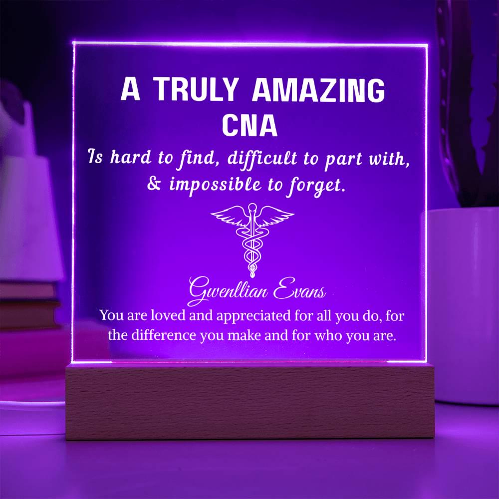 CNA Gift Personalized LED Acrylic Plaque – Gifts for CNA Nurse – view 4