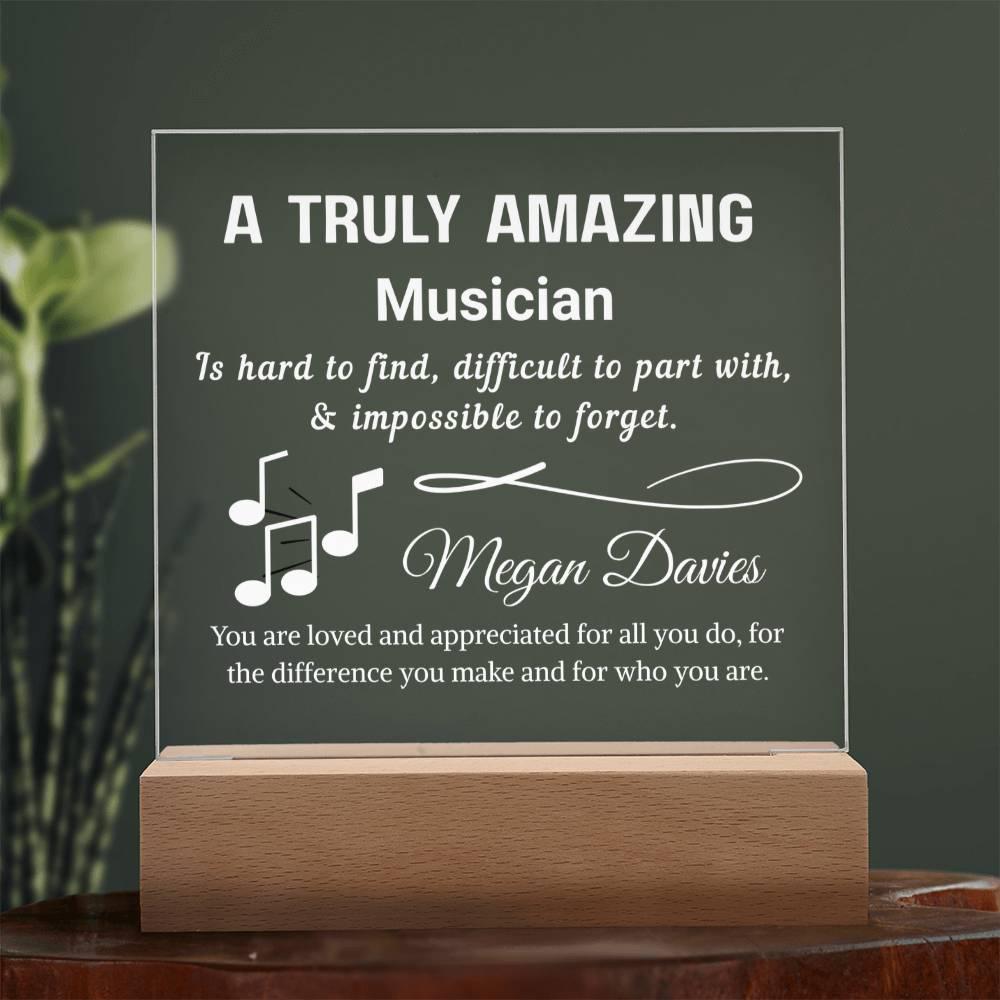 Musician Gift Personalized LED Acrylic Plaque – Gift for Musicians – view 8