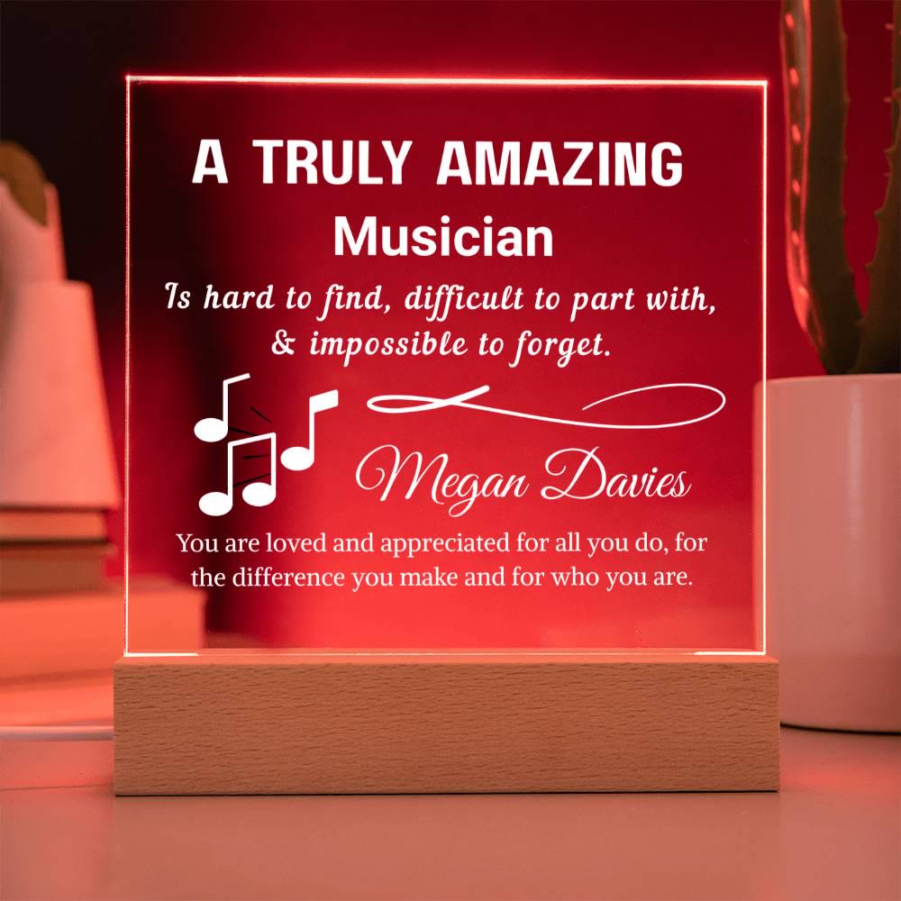 Musician Gift Personalized LED Acrylic Plaque – Gift for Musicians – view 4