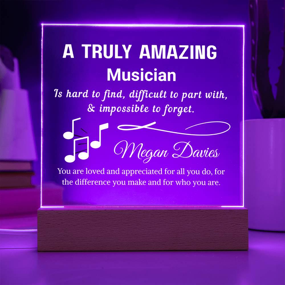 Musician Gift Personalized LED Acrylic Plaque – Gift for Musicians – view 10