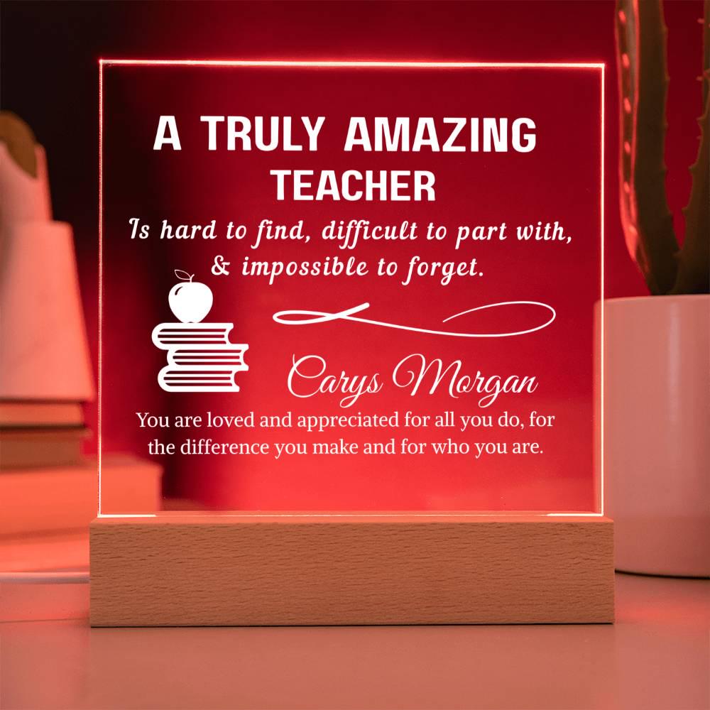 Teacher Gift Personalized LED Acrylic Plaque – Back to School – view 8