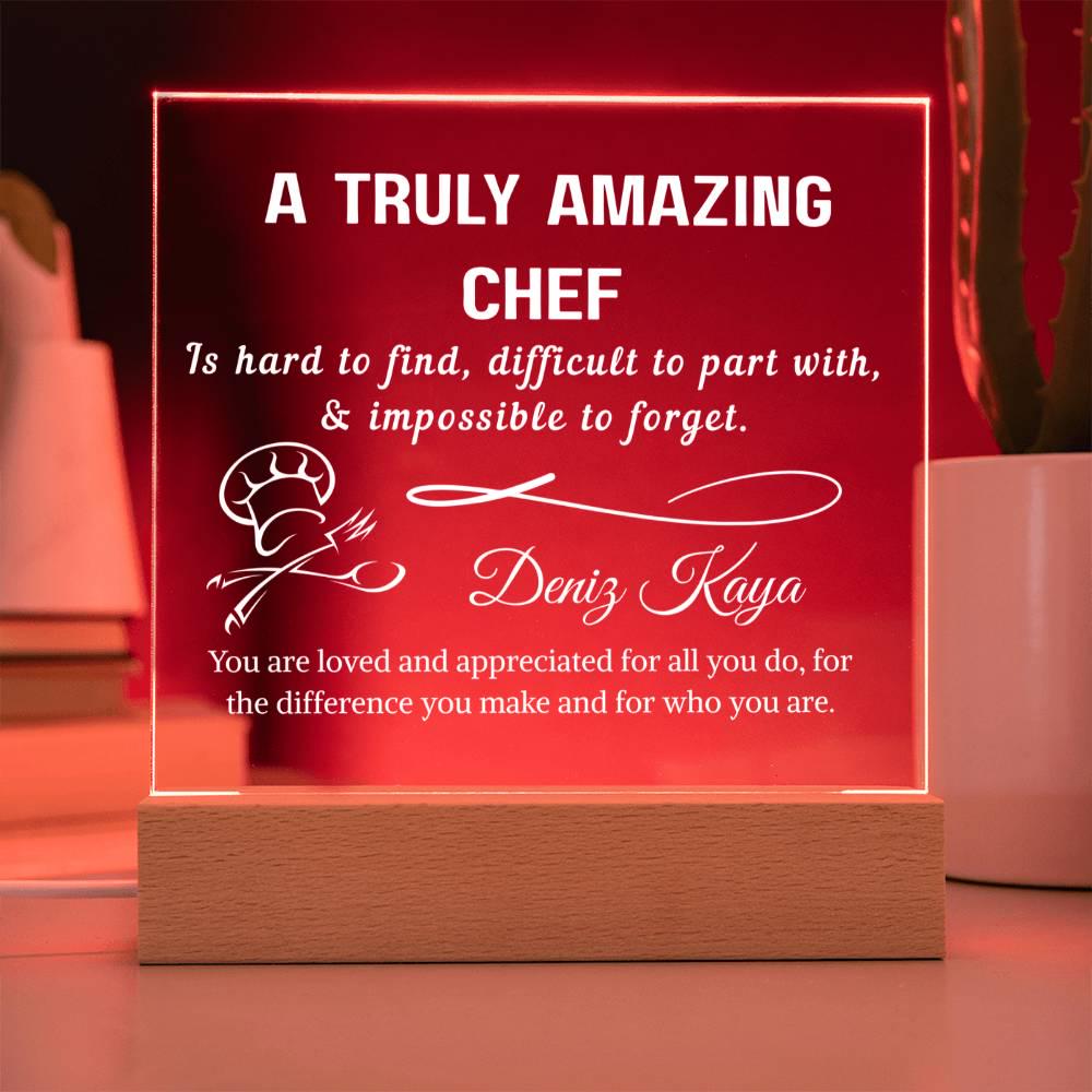 Chef Gift Personalized LED Acrylic Plaque – Culinary Gifts – view 8
