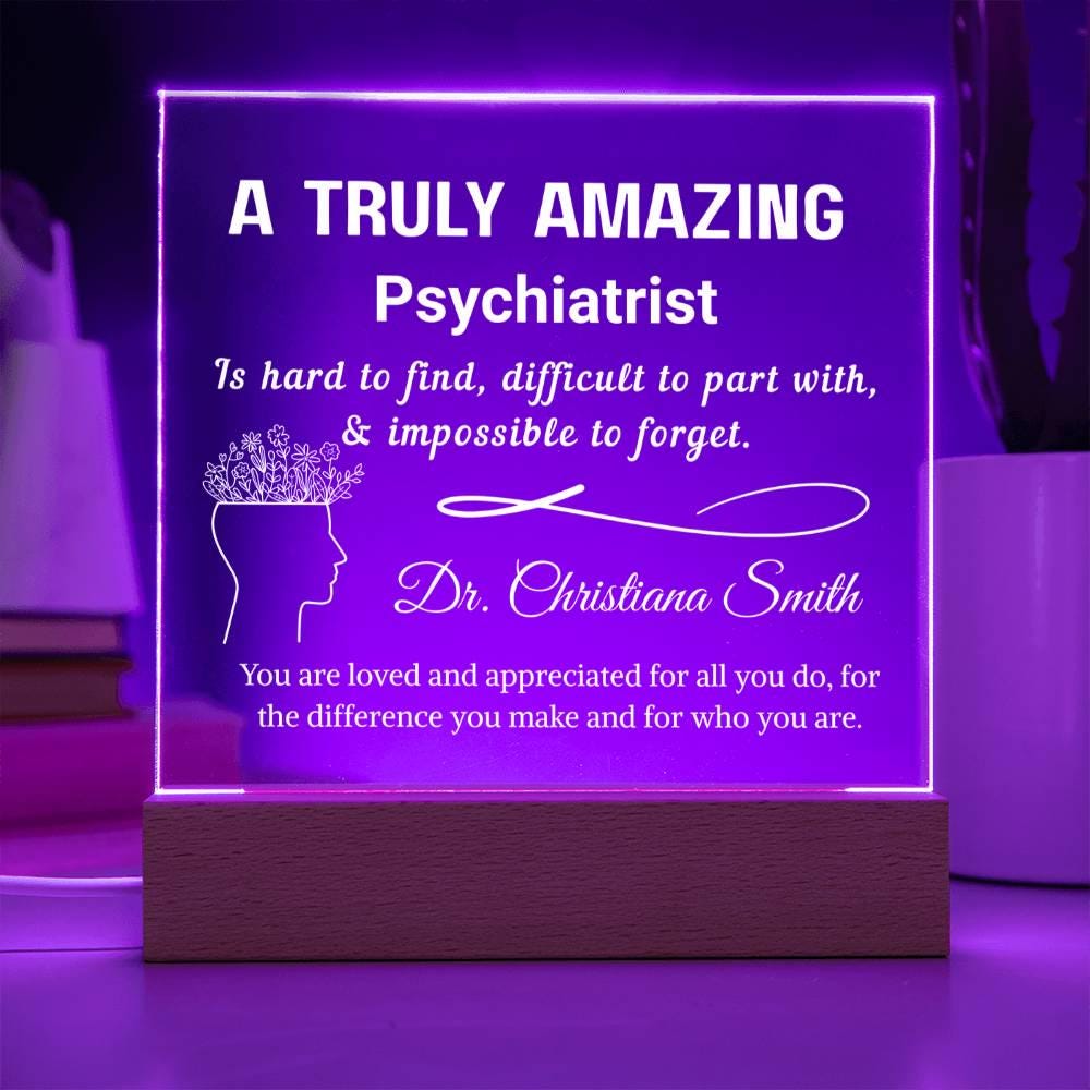 Psychiatrist Gift Personalized Plaque – Psychology Student Grad – view 4