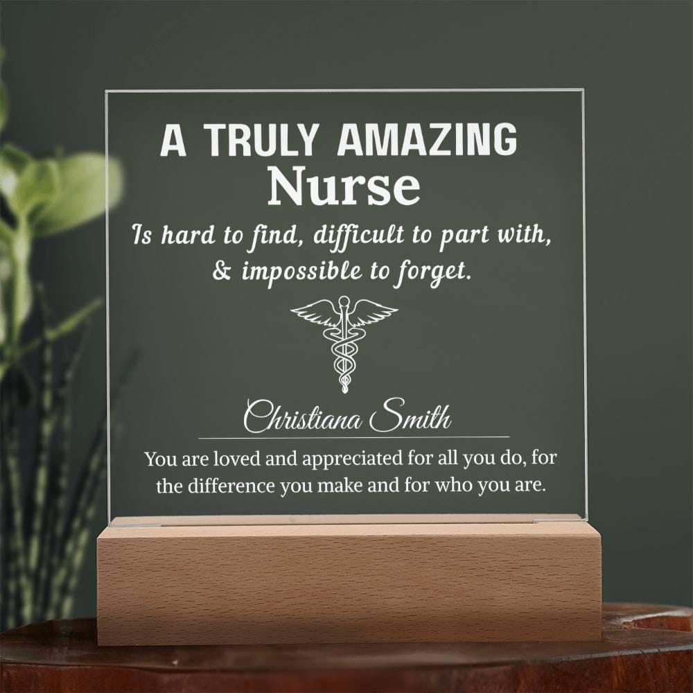 Nurse Gift Personalized LED Acrylic Plaque – Gift for Registered Nurse – view 7