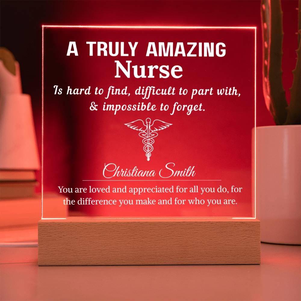 Nurse Gift Personalized LED Acrylic Plaque – Gift for Registered Nurse – view 8