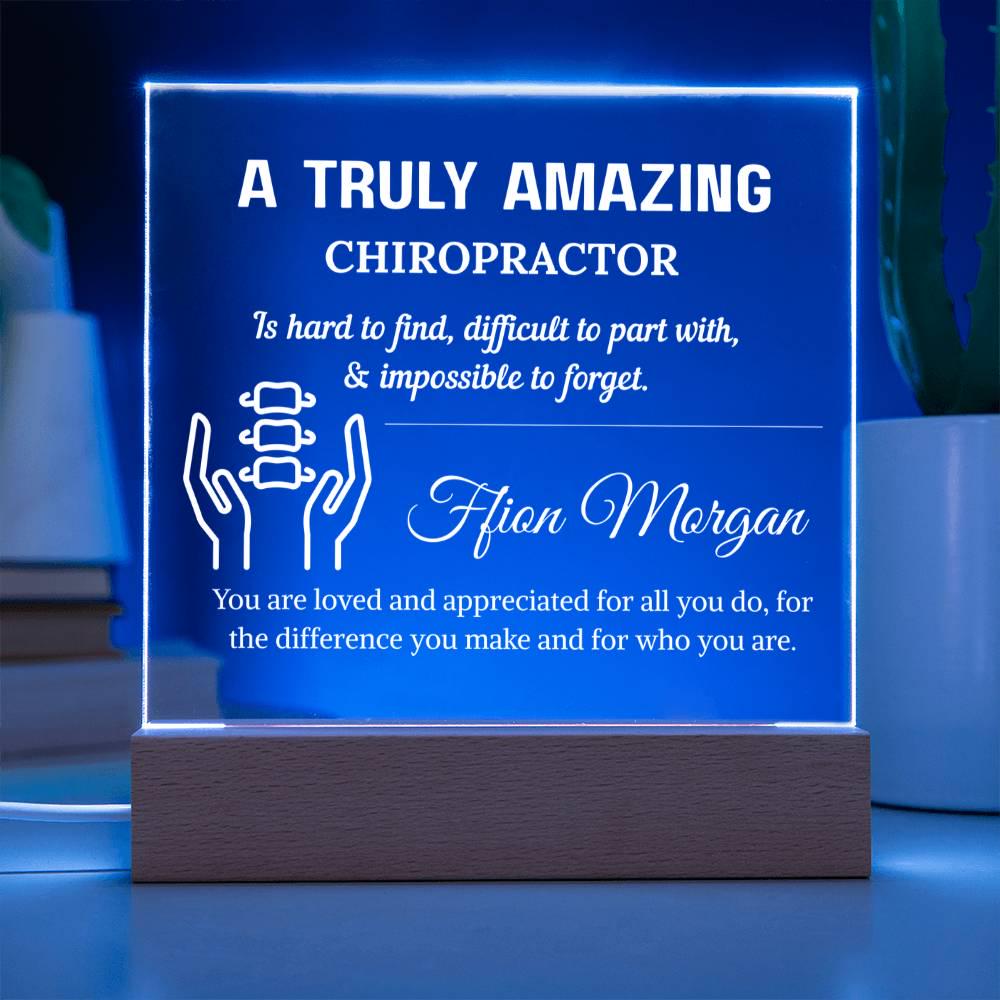 Chiropractor Gift Personalized LED Acrylic Plaque – view 2