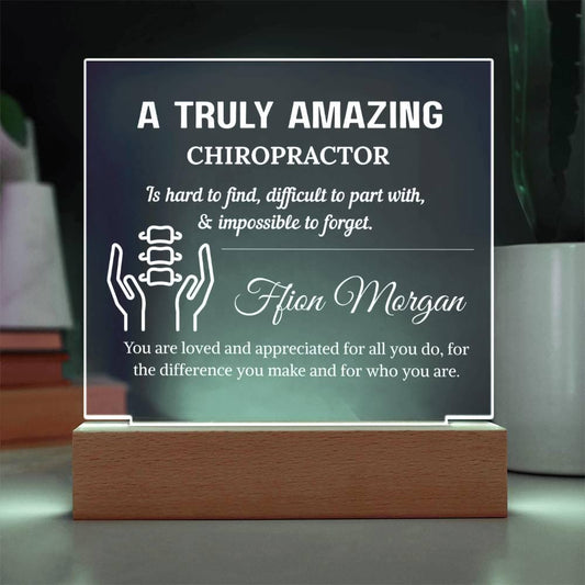 Chiropractor Gift Personalized LED Acrylic Plaque