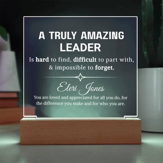 Leader Gift Personalized LED Plaque – Gift for Coach