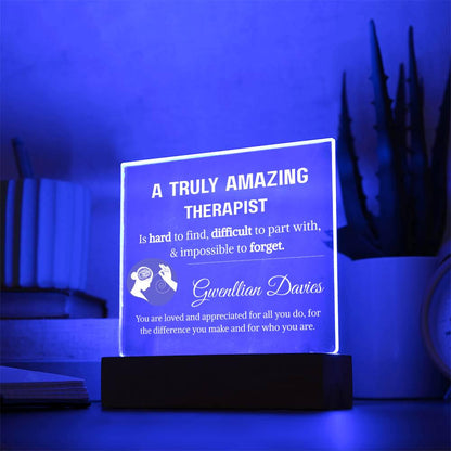 Therapist Gift Personalized LED Acrylic Plaque – Counselor Gift – view 10