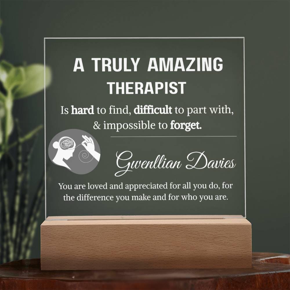 Therapist Gift Personalized LED Acrylic Plaque – Counselor Gift – view 8