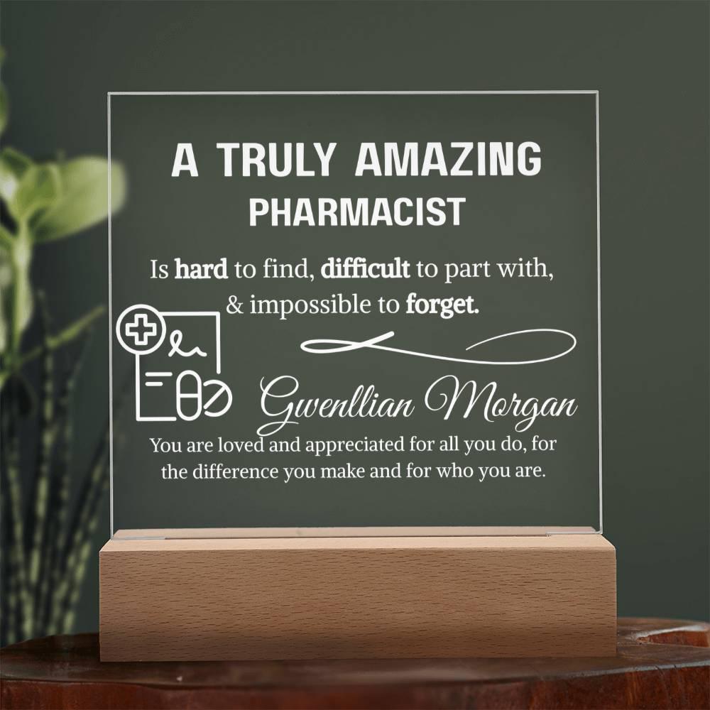 Pharmacist Gift Personalized LED Acrylic Plaque – New Pharmacist Gifts – view 7