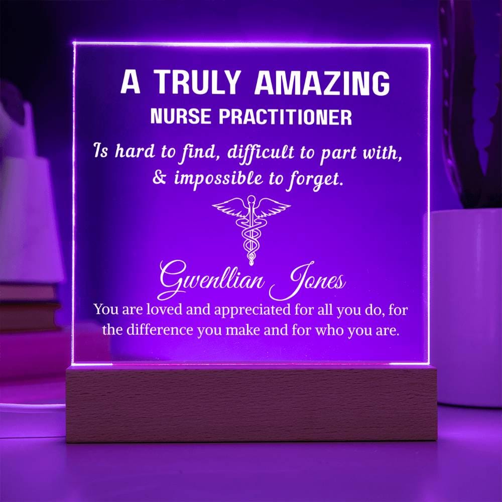 Nurse Practitioner Gift Personalized Plaque – New NP Gifts – view 3