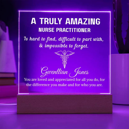Nurse Practitioner Gift Personalized Plaque – New NP Gifts – view 3