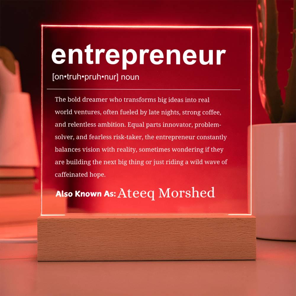 Entrepreneur Gift Personalized LED Acrylic Plaque – view 8