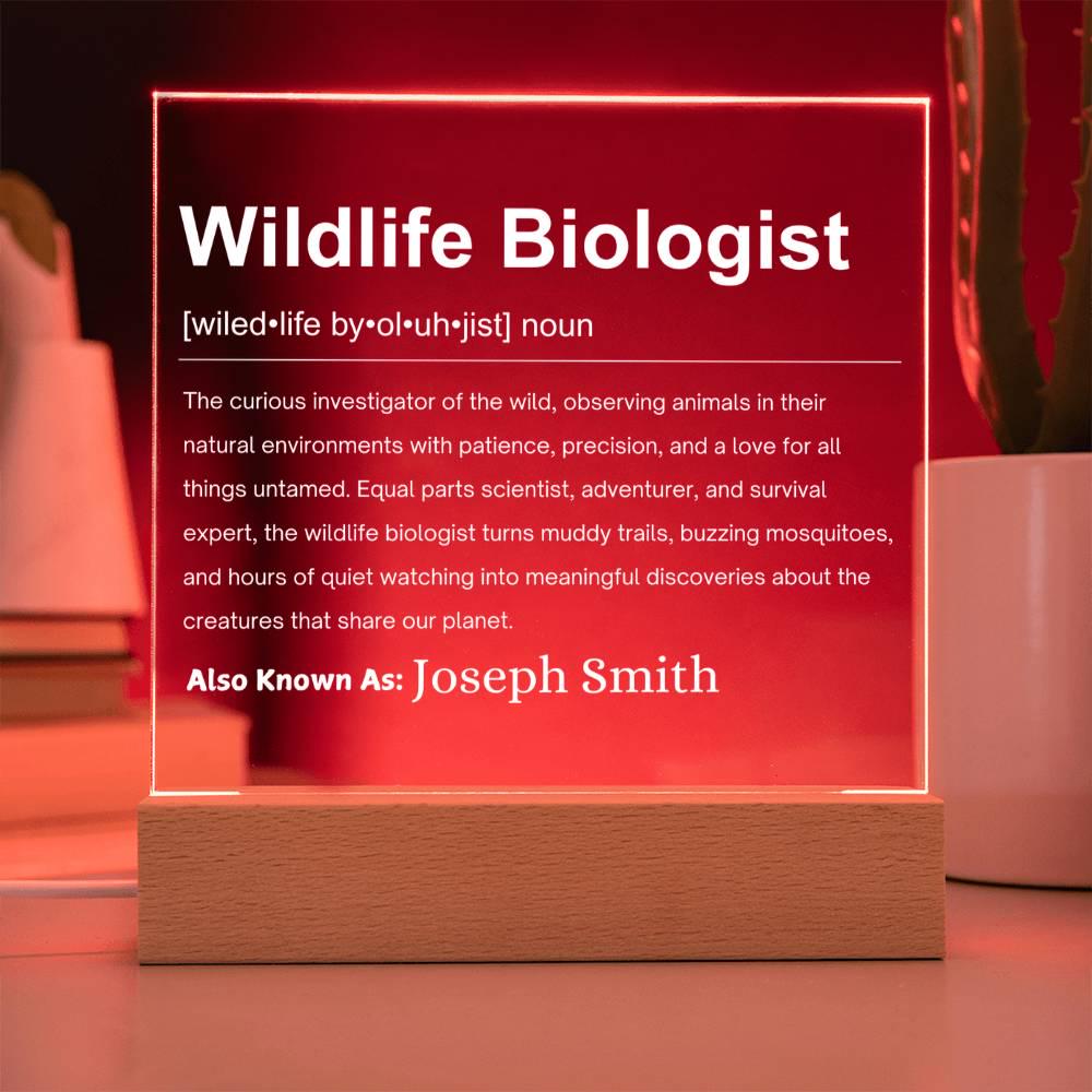 Wildlife Biologist Gift Personalized Definition Acrylic Plaque – view 9