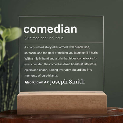 Comedian Gift Personalized LED Acrylic Plaque – view 5