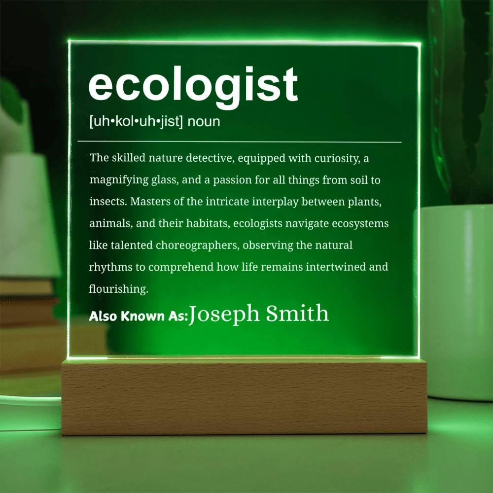 Ecologist Gift Personalized LED Acrylic Plaque – Ecology Graduate Gift – view 7