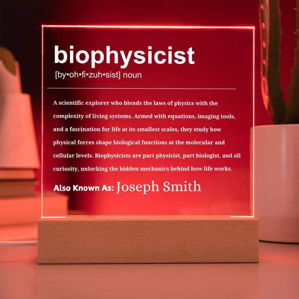 Biophysicist Gift Personalized LED Acrylic Plaque – view 4