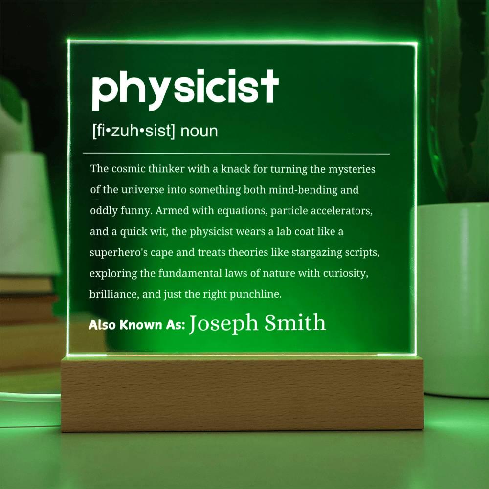 Physicists Definition Personalized LED Acrylic Plaque – Physics Gifts – view 7