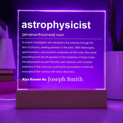 Astrophysicist Gift Personalized LED Acrylic Plaque – view 10