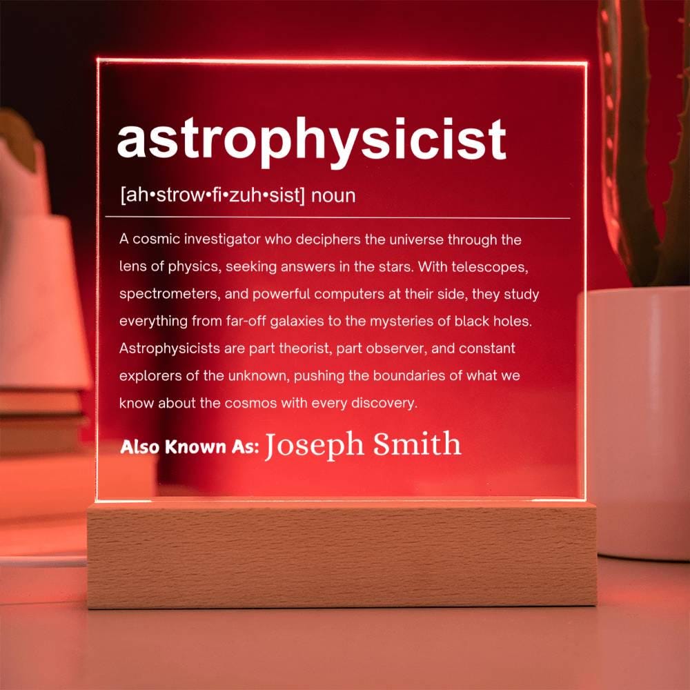 Astrophysicist Gift Personalized LED Acrylic Plaque – view 8