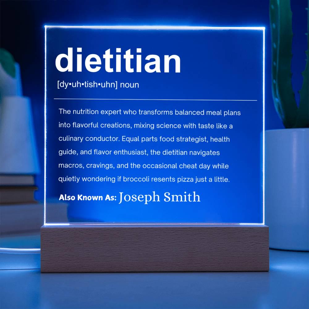 Dietitian Gift Personalized LED Acrylic Plaque – Christmas Gifts – view 2