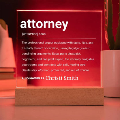 Attorney Gift Personalized LED Plaque – Gift for Law School Graduate – view 8