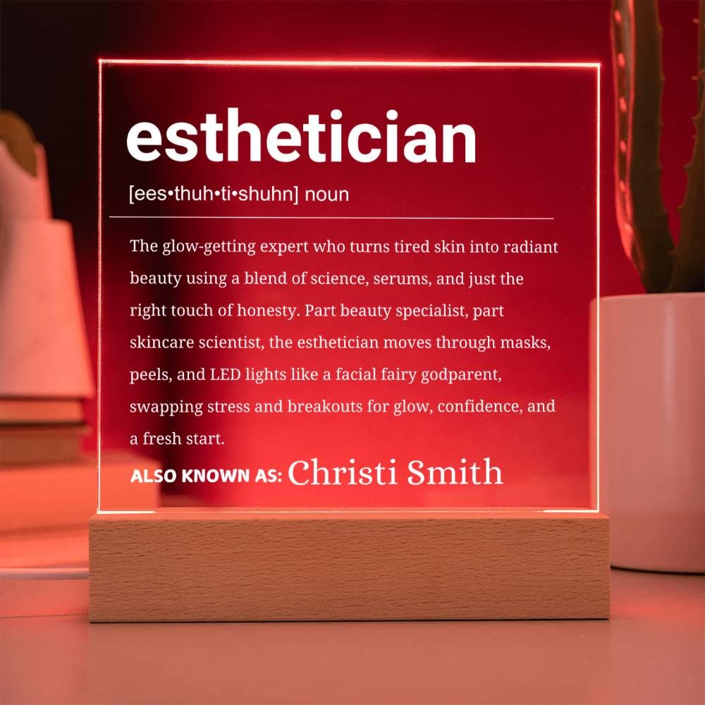 Esthetician Gift Personalized LED Acrylic Plaque – Makeup Artist – view 5
