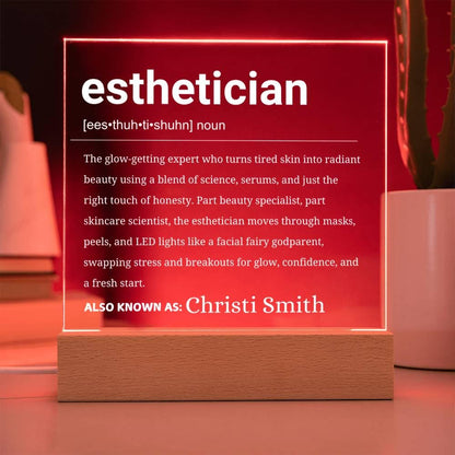 Esthetician Gift Personalized LED Acrylic Plaque – Makeup Artist – view 5