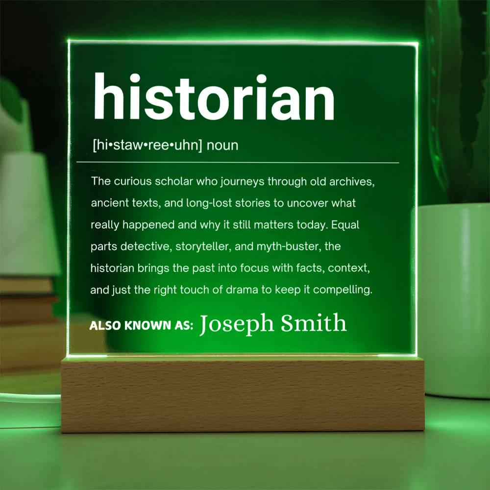 Historian Gift Personalized LED Acrylic Plaque – view 7