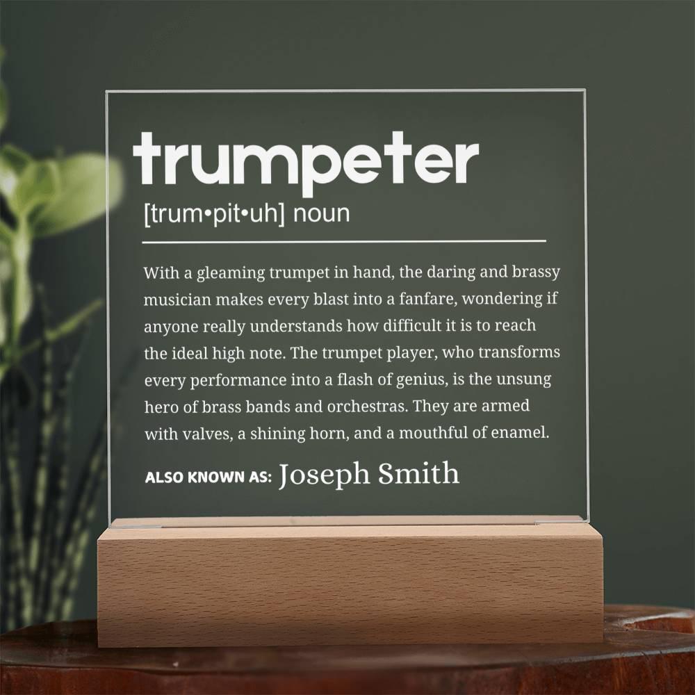 Trumpet Definition Gift Personalized LED Acrylic Plaque – view 7