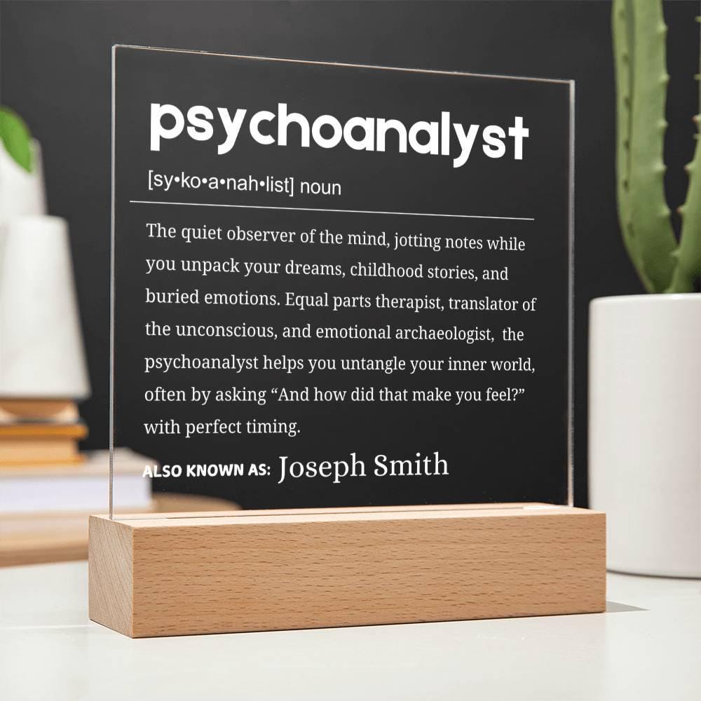 Psychoanalysts Gift Personalized LED Acrylic Plaque – view 9
