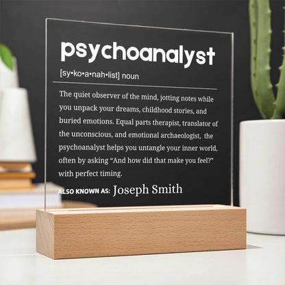 Psychoanalysts Gift Personalized LED Acrylic Plaque – view 9
