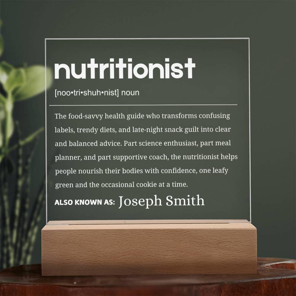 Nutritionist Gift Personalized LED Acrylic Plaque – Gift for Dietitian – view 8