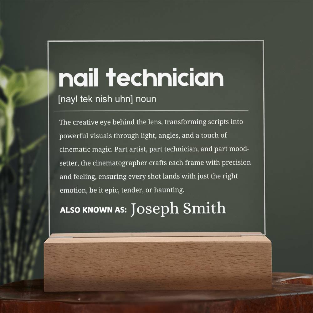 Nail Technician Gift Personalized LED Acrylic Plaque – view 9