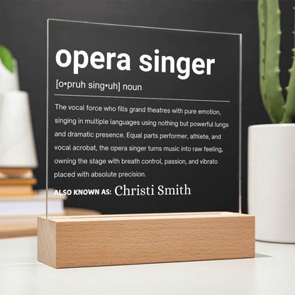 Opera Singer Gift Personalized LED Acrylic Plaque – Choir Singers – view 10