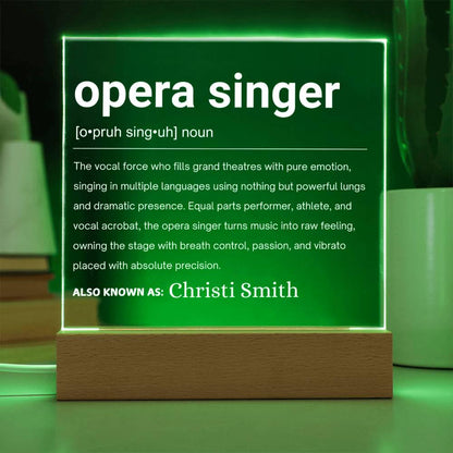 Opera Singer Gift Personalized LED Acrylic Plaque – Choir Singers – view 8