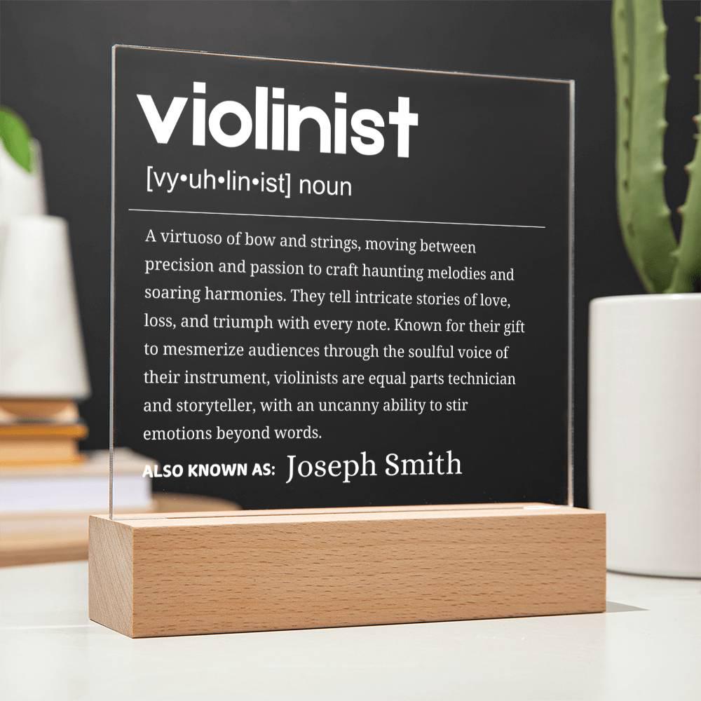 Violinist Gift Personalized LED Acrylic Plaque – Violin Teacher – view 9