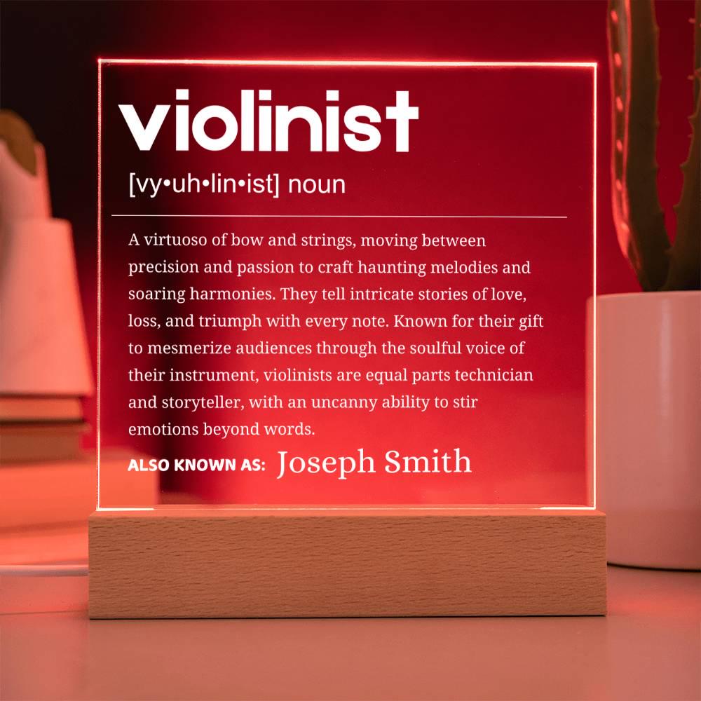 Violinist Gift Personalized LED Acrylic Plaque – Violin Teacher – view 7