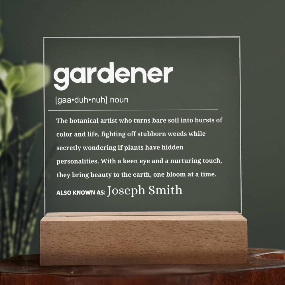 Gardener Gift Personalized Acrylic Plaque – Gifts for Gardener – view 8