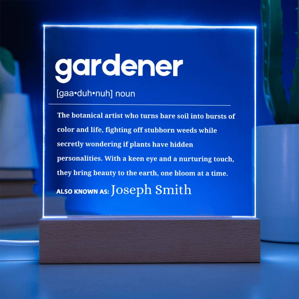 Gardener Gift Personalized Acrylic Plaque – Gifts for Gardener – view 6