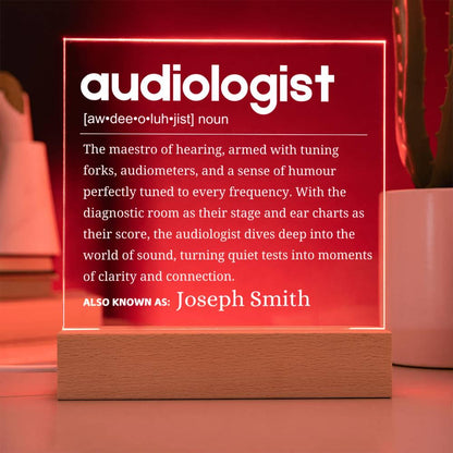 Audiologist Gift Personalized LED Acrylic Plaque – Ear Doctor Gifts – view 4