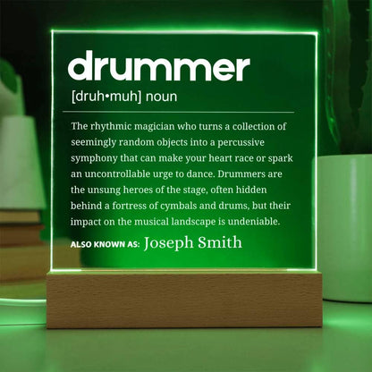 Drummer Definition Personalized LED Acrylic Plaque – Gift for Drummer – view 8