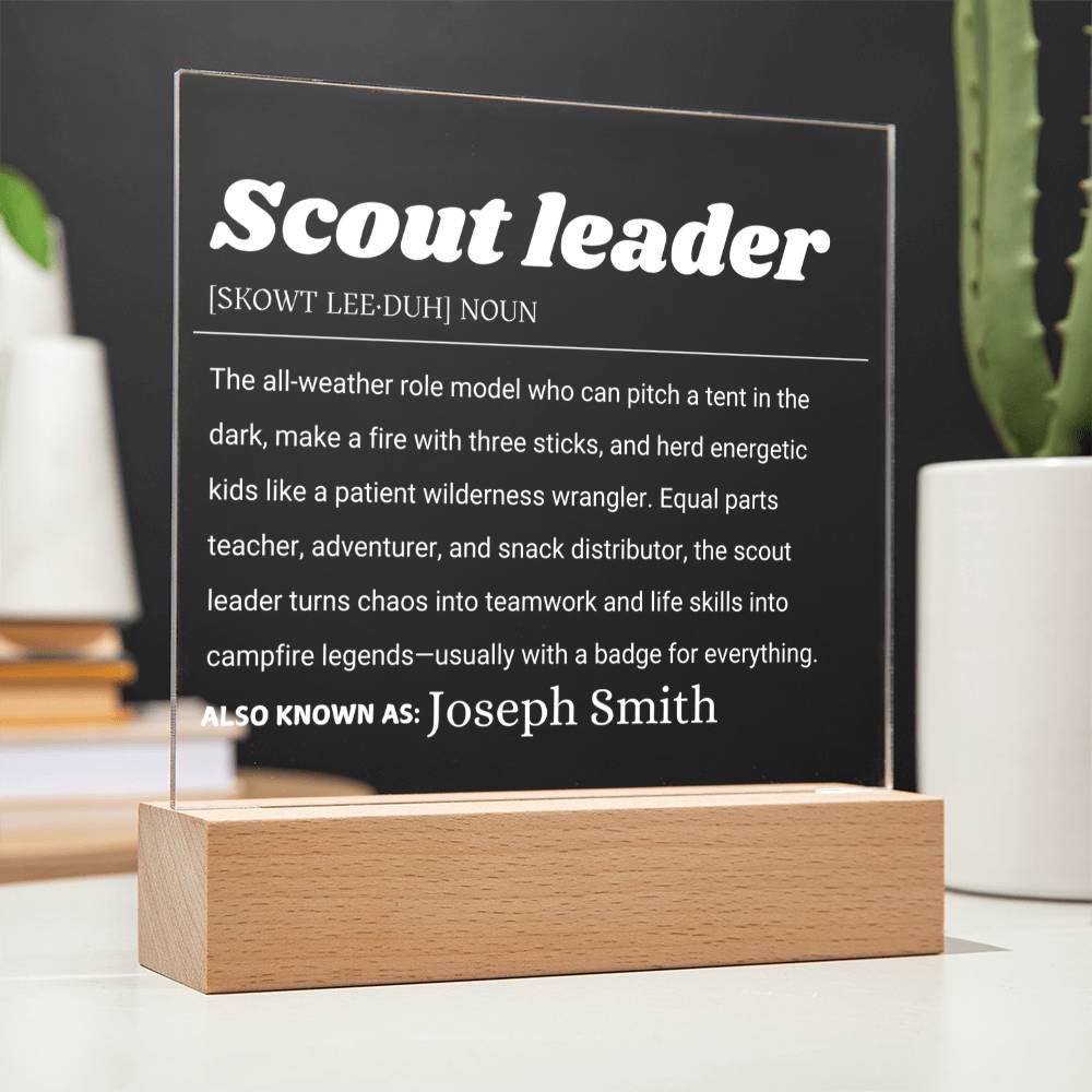Scout Leader Gift Personalized LED Plaque – Boy-Girl Scout Leader – view 10