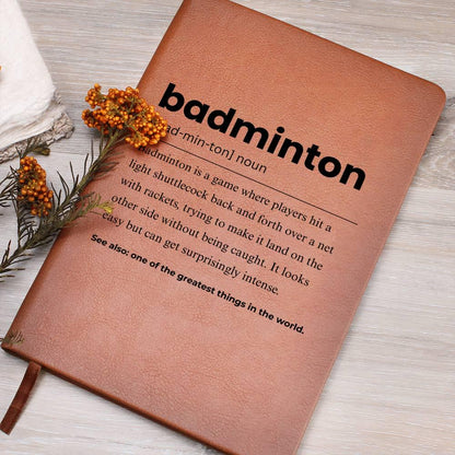 Badminton Definition Personalized Journal – Funny Badminton Lover Gift – view 5