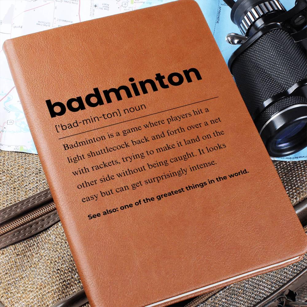 Badminton Definition Personalized Journal – Funny Badminton Lover Gift – view 8
