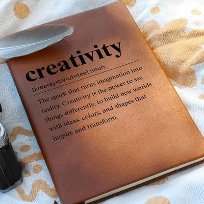 Creativity Definition Leather Journal – Gratitude Journal