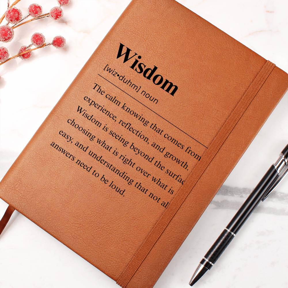 Wisdom Definition Leather Journal – Gratitude Journal – view 7